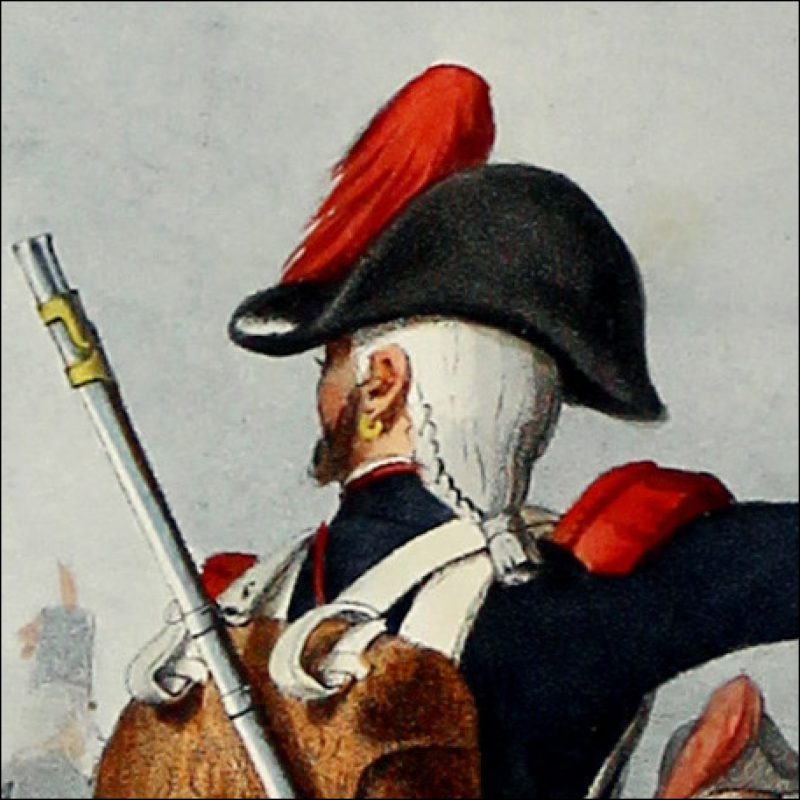 Gravure Lithographie XIX - Soldat - De Moltzheim Auguste - Uniforme - France - Artillerie - Armée Française - Historique - République 1792 Artilleur à pied et a cheval