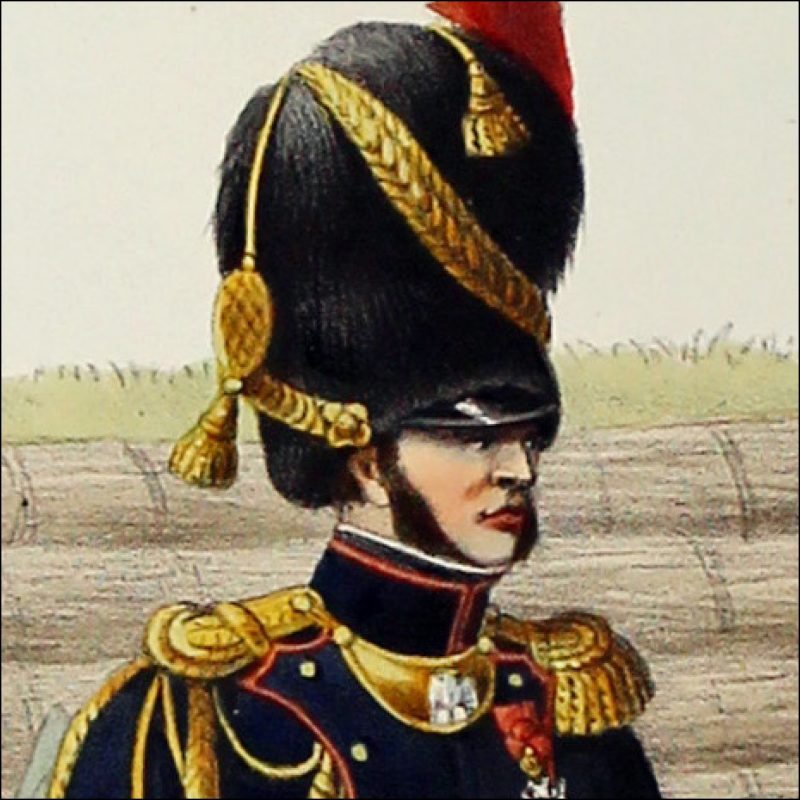 Gravure Lithographie XIX - Soldat - De Moltzheim Auguste - Uniforme - France - Artillerie - Armée Française - Historique - Napoleon 1er - Artillerie a Pied - Garde Impériale 1809