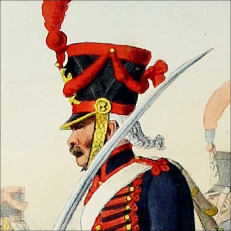 Gravure Lithographie XIX - Soldat - De Moltzheim Auguste - Uniforme - France - Artillerie - Armée Française - Historique - Napoleon 1er - Artillerie à Cheval - Train d'artillerie - 1806 - 1812