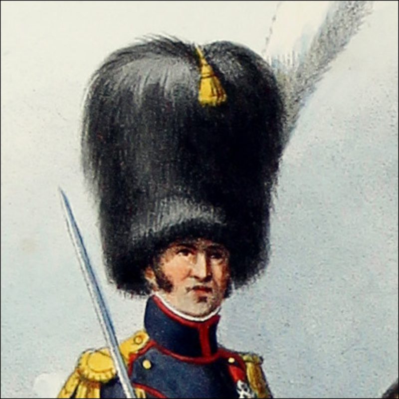 Gravure Lithographie XIX - Soldat - De Moltzheim Auguste - Uniforme - France - Artillerie - Armée Française - Historique - Napoleon 1er - Artillerie a Cheval - Restauration - 1815 à 1820 - Garde Royale