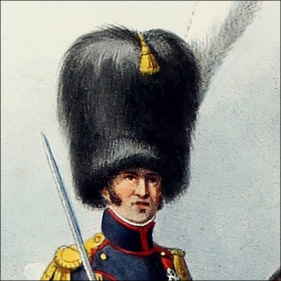 Gravure Lithographie XIX - Soldat - De Moltzheim Auguste - Uniforme - France - Artillerie - Armée Française - Historique - Napoleon 1er - Artillerie a Cheval - Restauration - 1815 à 1820 - Garde Royale