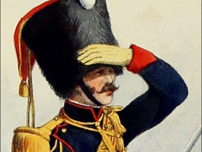 Gravure Lithographie XIX - Soldat - De Moltzheim Auguste - Uniforme - France - Artillerie - Armée Française - Historique - Restauration - Artillerie à Cheval - Garde Impériale - 1820 à 1829