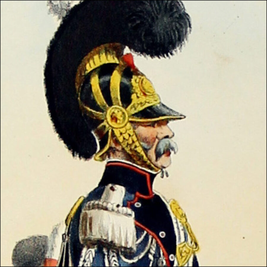 Gravure Lithographie XIX - Soldat - De Moltzheim Auguste - Uniforme - France - Artillerie - Armée Française - Historique - Restauration - Artillerie à Cheval - Garde Royale - 1823 à 1829