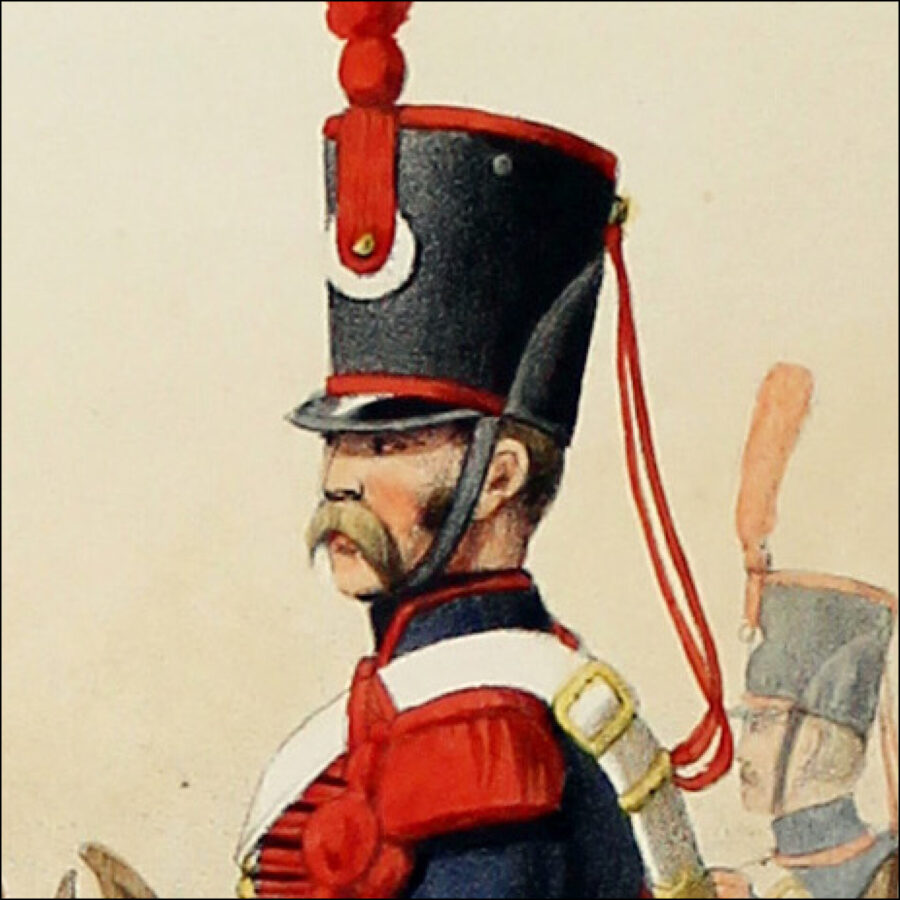 Gravure Lithographie XIX - Soldat - De Moltzheim Auguste - Uniforme - France - Artillerie - Armée Française - Historique - Restauration - Artillerie à Cheval - 1823 à 1829