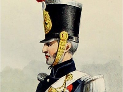 Gravure Lithographie XIX - Soldat - De Moltzheim Auguste - Uniforme - France - Artillerie - Armée Française - Historique - Restauration - Train d'artillerie - 1823