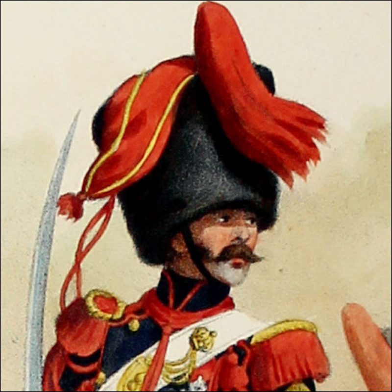 Gravure Lithographie XIX - Soldat - De Moltzheim Auguste - Uniforme - France - Artillerie - Armée Française - Historique - Restauration - Artillerie à Cheval - Garde Royale - 1829