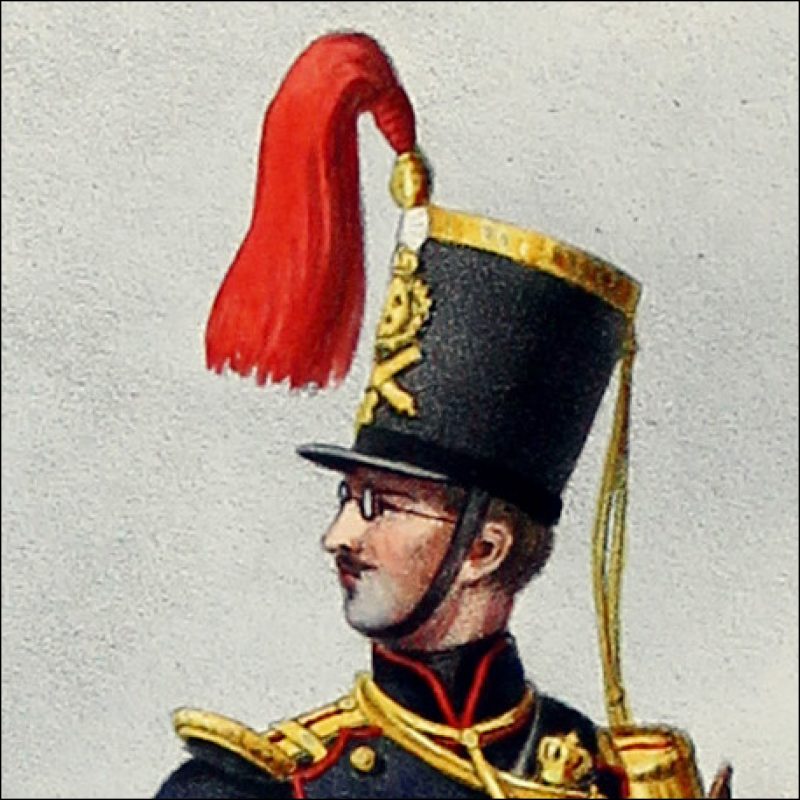 Gravure Lithographie XIX - Soldat - De Moltzheim Auguste - Uniforme - France - Artillerie - Armée Française - Historique - Restauration - Artillerie - 1829