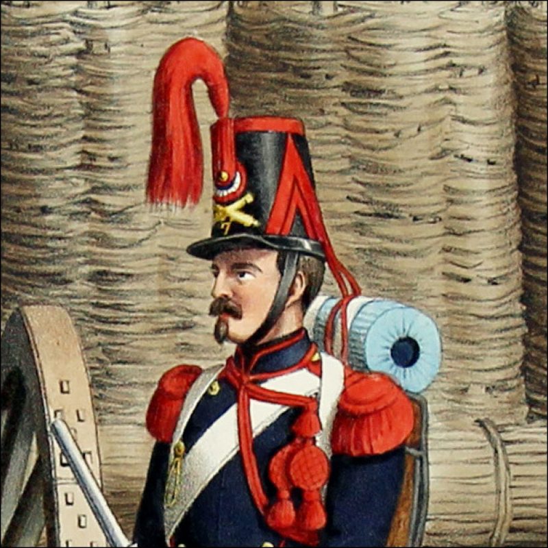 Gravure Lithographie XIX - Soldat - De Moltzheim Auguste - Uniforme - France - Artillerie - Armée Française - Historique - Louis Philippe 1er - Artillerie - 1836 à 1845