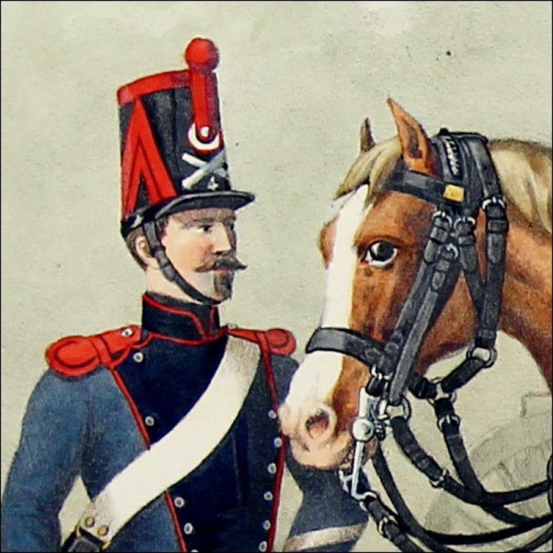 Gravure Lithographie XIX - Soldat - De Moltzheim Auguste - Uniforme - France - Artillerie - Armée Française - Historique - Louis Philippe 1er - Train d'Artillerie - 1836 à 1840
