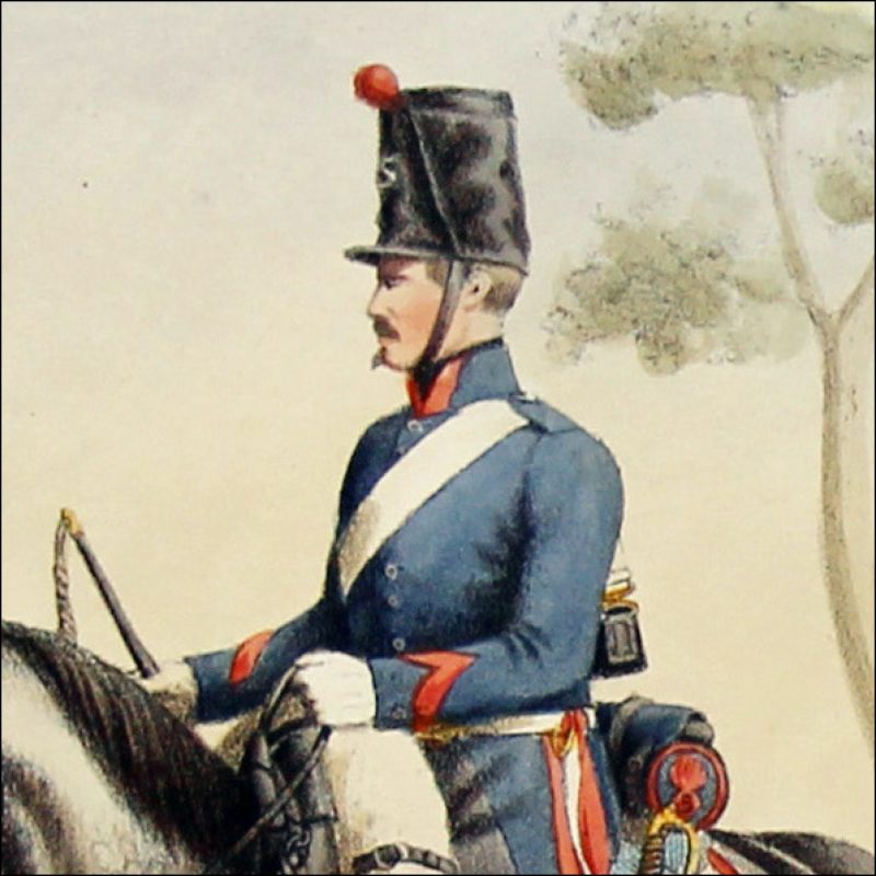 Gravure Lithographie XIX - Soldat - De Moltzheim Auguste - Uniforme - France - Artillerie - Armée Française - Historique - Louis Philippe 1er - Train d'Artillerie - 1840 à 1846