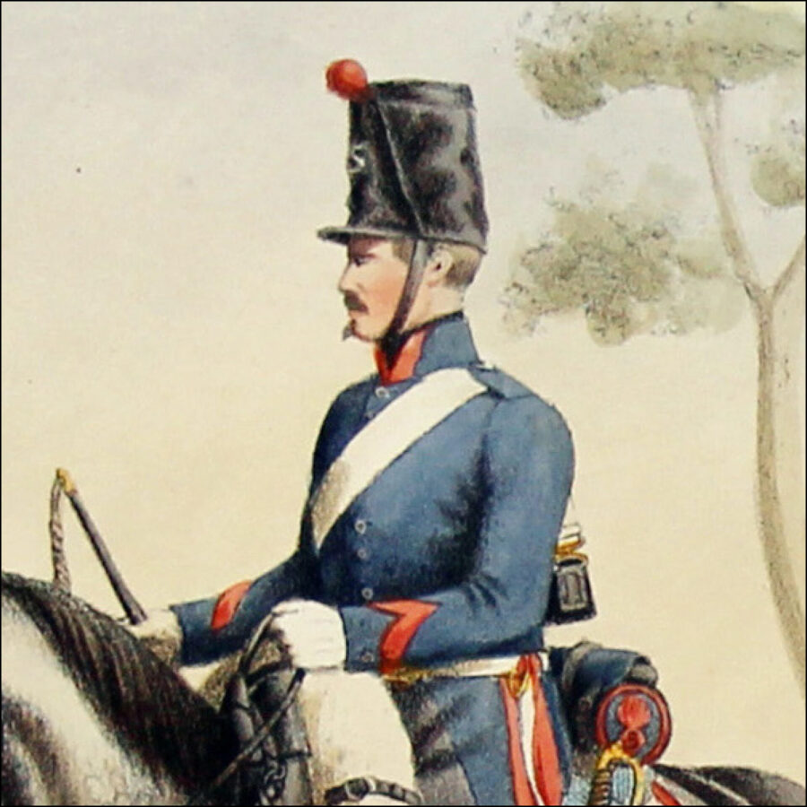 Gravure Lithographie XIX - Soldat - De Moltzheim Auguste - Uniforme - France - Artillerie - Armée Française - Historique - Louis Philippe 1er - Train d'Artillerie - 1840 à 1846