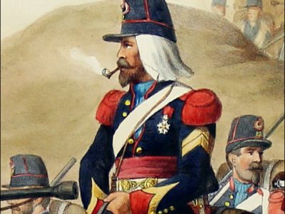 Gravure Lithographie XIX - Soldat - De Moltzheim Auguste - Uniforme - France - Artillerie - Armée Française - Historique - Louis Philippe 1er - Artillerie de Montagne - 1846 - Algérie