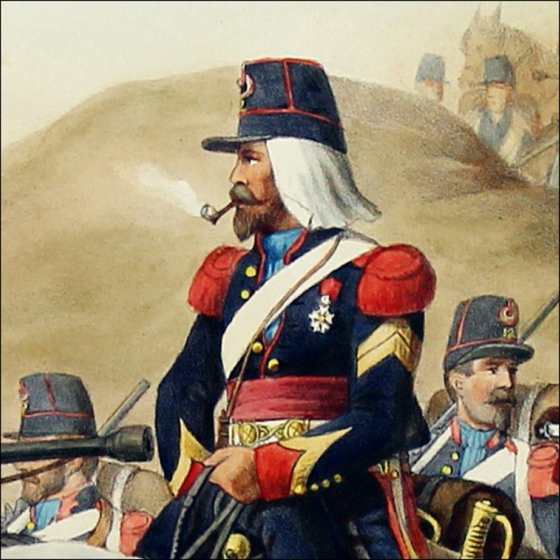 Gravure Lithographie XIX - Soldat - De Moltzheim Auguste - Uniforme - France - Artillerie - Armée Française - Historique - Louis Philippe 1er - Artillerie de Montagne - 1846 - Algérie