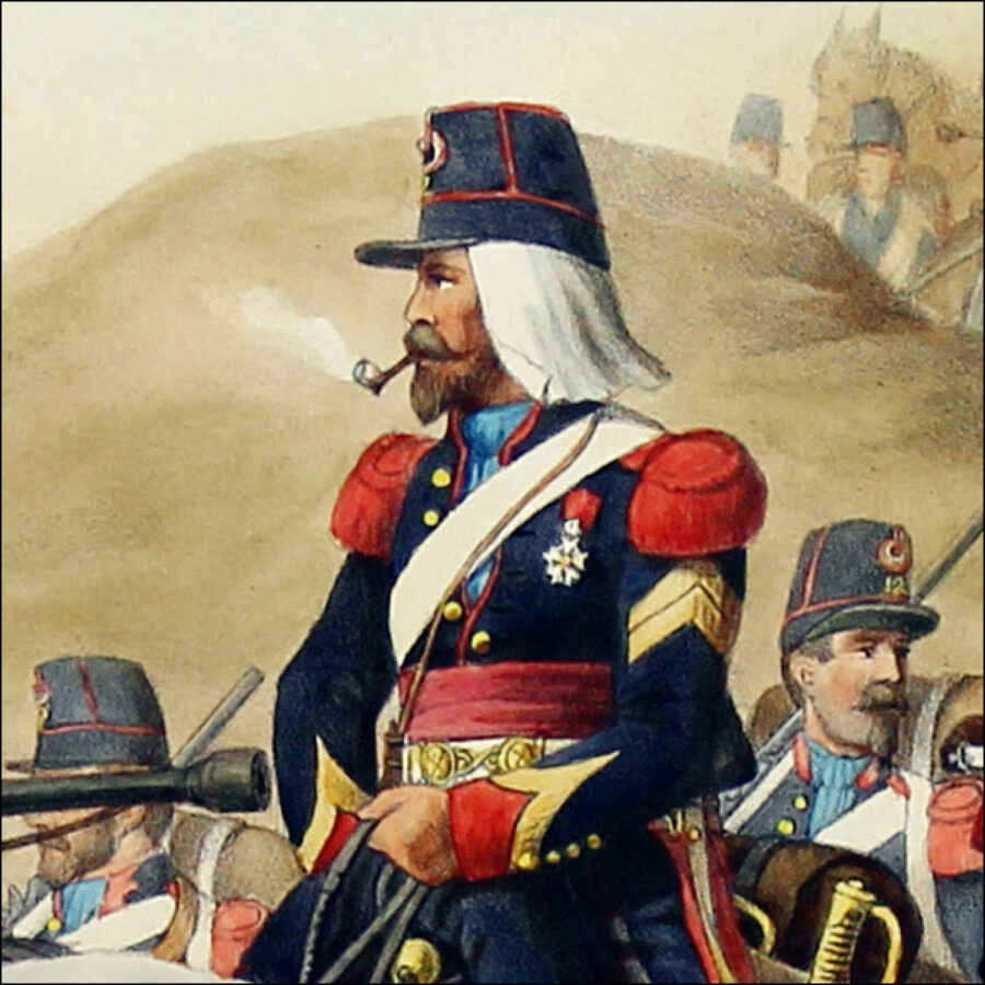 Gravure Lithographie XIX - Soldat - De Moltzheim Auguste - Uniforme - France - Artillerie - Armée Française - Historique - Louis Philippe 1er - Artillerie de Montagne - 1846 - Algérie