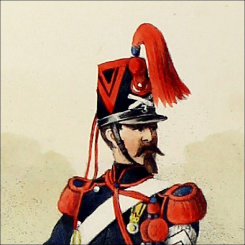 Gravure Lithographie XIX - Soldat - De Moltzheim Auguste - Uniforme - France - Artillerie - Armée Française - Historique - Second Empire - Train de parcs d'artillerie