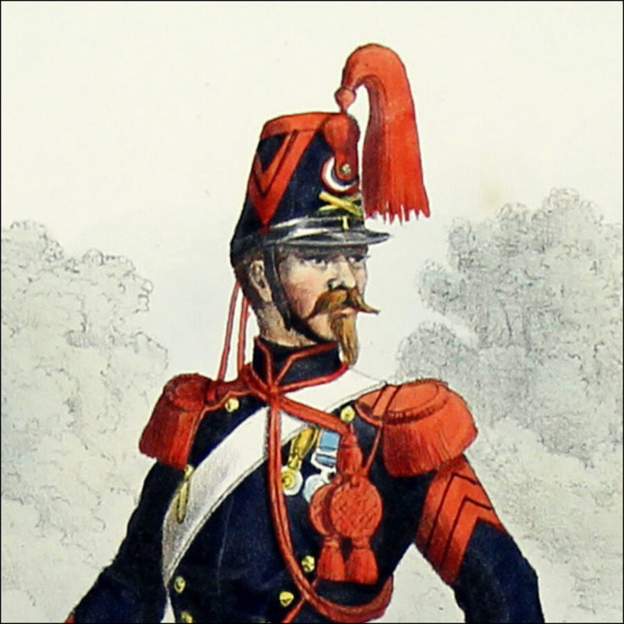 Gravure Lithographie XIX - Soldat - De Moltzheim Auguste - Uniforme - France - Artillerie - Armée Française - Historique - Second Empire - Artillerie à Pied