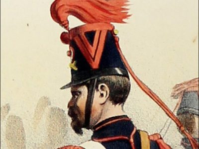 Gravure Lithographie XIX - Soldat - De Moltzheim Auguste - Uniforme - France - Artillerie - Armée Française - Historique - Second Empire - Artillerie à Cheval