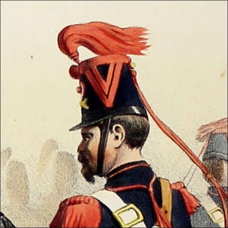 Gravure Lithographie XIX - Soldat - De Moltzheim Auguste - Uniforme - France - Artillerie - Armée Française - Historique - Second Empire - Artillerie à Cheval