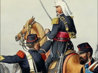 Gravure Lithographie XIX - Soldat - De Moltzheim Auguste - Uniforme - France - Artillerie - Armée Française - Historique - Second Empire - Artillerie de Montagne