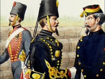 Gravure Lithographie XIX - Soldat - De Moltzheim Auguste - Uniforme - France - Artillerie - Armée Française - Historique - Second Empire - Artillerie à Pied - Garde Impériale 1855