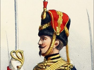 Gravure Lithographie XIX - Soldat - De Moltzheim Auguste - Uniforme - France - Artillerie - Armée Française - Historique - Second Empire - Artillerie à Cheval - Garde Impériale 1855