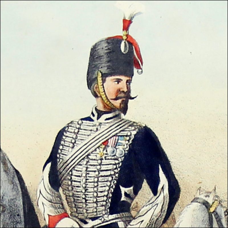 Gravure Lithographie XIX - Soldat - De Moltzheim Auguste - Uniforme - France - Artillerie - Armée Française - Historique - Second Empire - Artillerie et train - Garde Impériale 1860