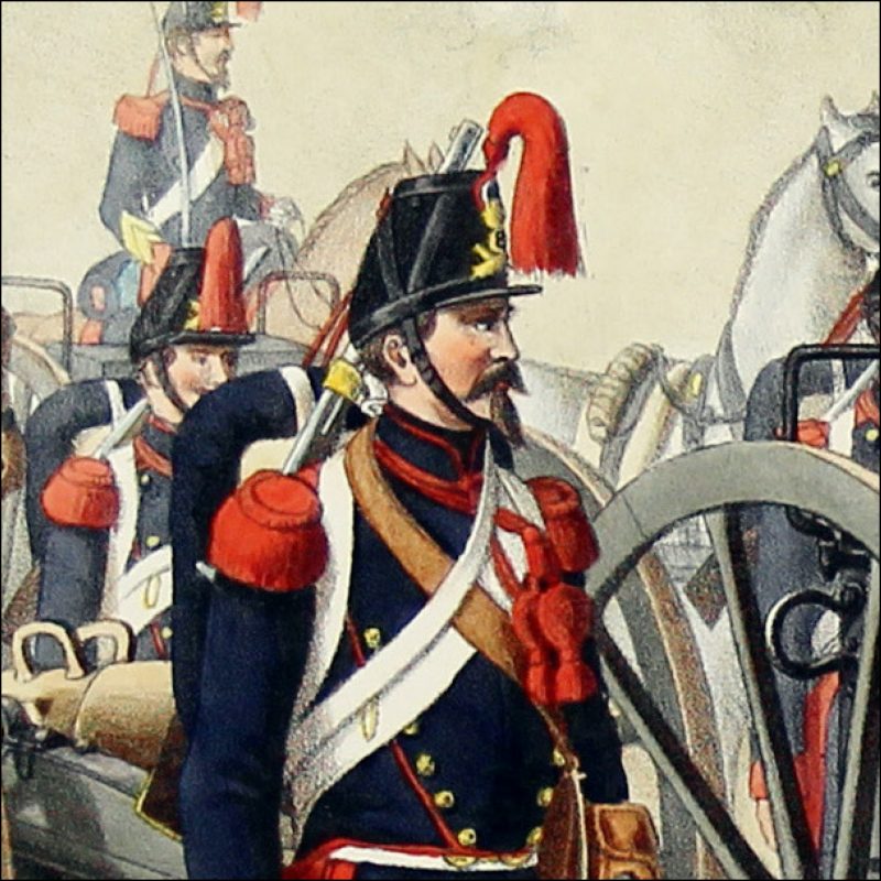 Gravure Lithographie XIX - Soldat - De Moltzheim Auguste - Uniforme - France - Artillerie - Armée Française - Historique - Second Empire - Artillerie Régiment Monté - 1860