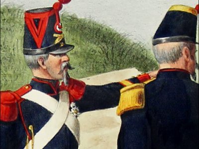 Gravure Lithographie XIX - Soldat - De Moltzheim Auguste - Uniforme - France - Artillerie - Armée Française - Historique - Second Empire - Canonnier Vétéran - 1860