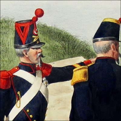 Gravure Lithographie XIX - Soldat - De Moltzheim Auguste - Uniforme - France - Artillerie - Armée Française - Historique - Second Empire - Canonnier Vétéran - 1860