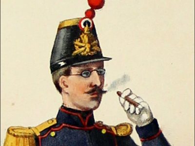 Gravure Lithographie XIX - Soldat - De Moltzheim Auguste - Uniforme - France - Artillerie - Armée Française - Historique - Second Empire - Invalide et Ecole - 1860