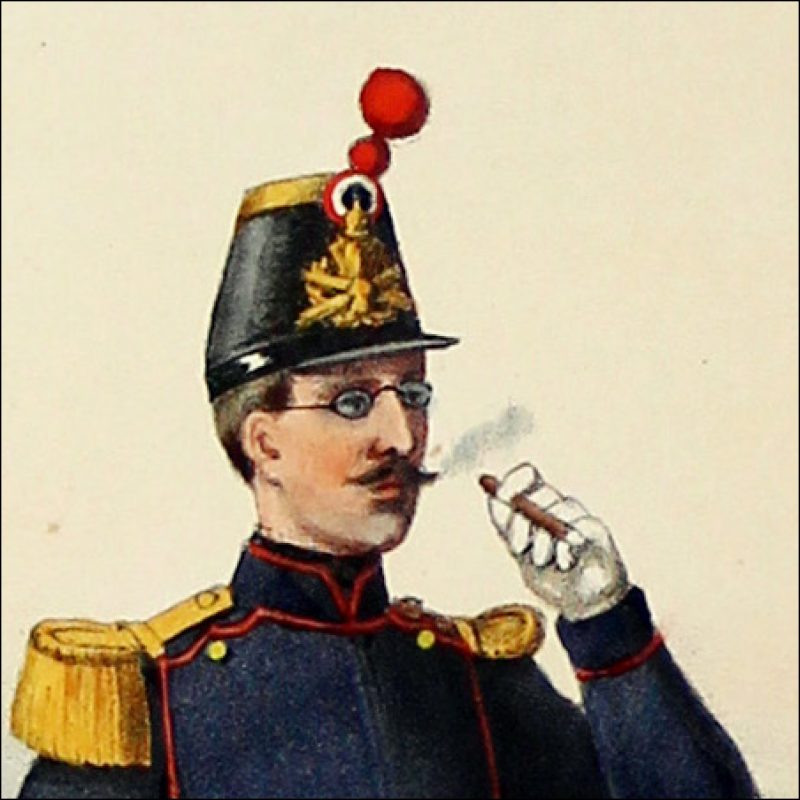 Gravure Lithographie XIX - Soldat - De Moltzheim Auguste - Uniforme - France - Artillerie - Armée Française - Historique - Second Empire - Invalide et Ecole - 1860