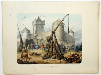 Gravure Lithographie XIX - Soldat - De Moltzheim Auguste - Uniforme - France - Artillerie - Armée Française - Historique - Moyen Age