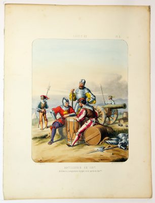 Gravure Lithographie XIX - Soldat - De Moltzheim Auguste - Uniforme - France - Artillerie - Armée Française - Historique - Artillerie 1507