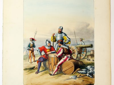 Gravure Lithographie XIX - Soldat - De Moltzheim Auguste - Uniforme - France - Artillerie - Armée Française - Historique - Artillerie 1507