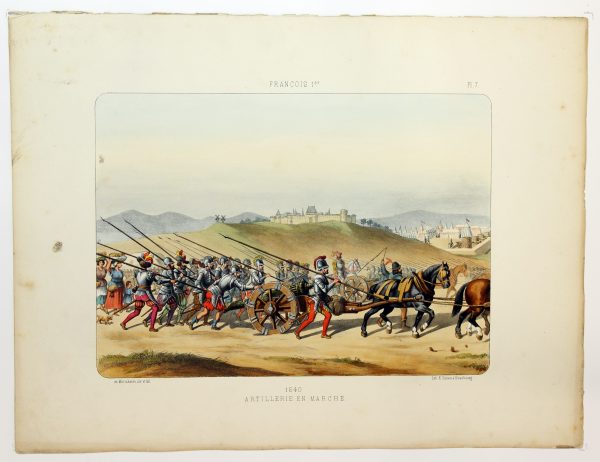 Gravure Lithographie XIX - Soldat - De Moltzheim Auguste - Uniforme - France - Artillerie - Armée Française - Historique - Artillerie de Marche 1540