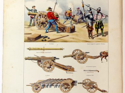 Gravure Lithographie XIX - Soldat - De Moltzheim Auguste - Uniforme - France - Artillerie - Armée Française - Historique - Artillerie 1500-1550