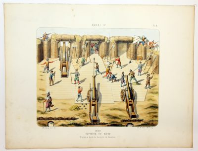 Gravure Lithographie XIX - Soldat - De Moltzheim Auguste - Uniforme - France - Artillerie - Armée Française - Historique - Artillerie de Siège 1600