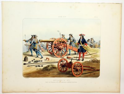 Gravure Lithographie XIX - Soldat - De Moltzheim Auguste - Uniforme - France - Artillerie - Armée Française - Historique - Artillerie 1671