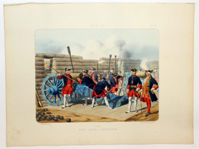 Gravure Lithographie XIX - Soldat - De Moltzheim Auguste - Uniforme - France - Artillerie - Armée Française - Historique - Artillerie Louis XV - Artillerie Royal 1720