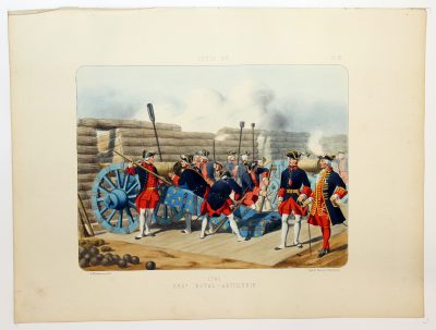 Gravure Lithographie XIX - Soldat - De Moltzheim Auguste - Uniforme - France - Artillerie - Armée Française - Historique - Artillerie Louis XV - Artillerie Royal 1720