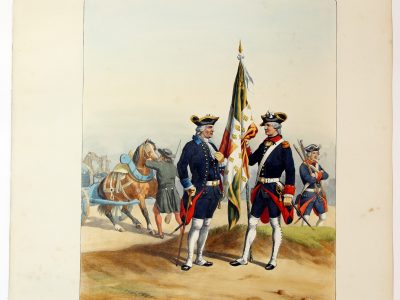 Gravure Lithographie XIX - Soldat - De Moltzheim Auguste - Uniforme - France - Artillerie - Armée Française - Historique - Artillerie Louis XVI - Corps Royal de l'artillerie 1774