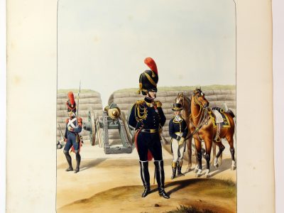 Gravure Lithographie XIX - Soldat - De Moltzheim Auguste - Uniforme - France - Artillerie - Armée Française - Historique - Napoleon 1er - Artillerie a Pied - Garde Impériale 1809