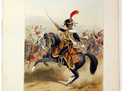 Gravure Lithographie XIX - Soldat - De Moltzheim Auguste - Uniforme - France - Artillerie - Armée Française - Historique - Napoleon 1er - Artillerie a Cheval - Garde Impériale 1804 - 1815