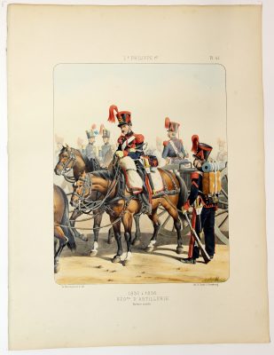 Gravure Lithographie XIX - Soldat - De Moltzheim Auguste - Uniforme - France - Artillerie - Armée Française - Historique - Louis Philippe 1er - Artillerie - 1830 à 1836
