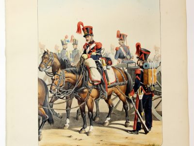 Gravure Lithographie XIX - Soldat - De Moltzheim Auguste - Uniforme - France - Artillerie - Armée Française - Historique - Louis Philippe 1er - Artillerie - 1830 à 1836