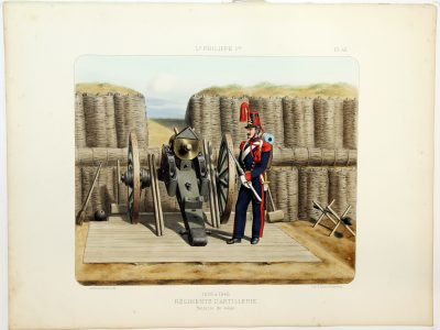 Gravure Lithographie XIX - Soldat - De Moltzheim Auguste - Uniforme - France - Artillerie - Armée Française - Historique - Louis Philippe 1er - Artillerie - 1836 à 1845