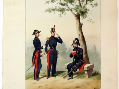 Gravure Lithographie XIX - Soldat - De Moltzheim Auguste - Uniforme - France - Artillerie - Armée Française - Historique - Second Empire - Invalide et Ecole - 1860