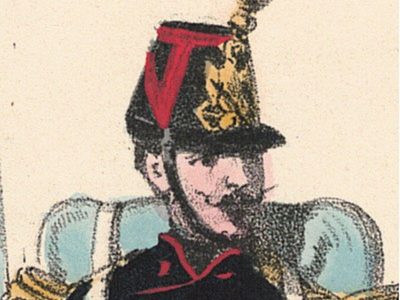 Papier à Lettre illustré - Infanterie Marine Second Empire - Shako - Lithographie rehaussée - Napoléon III - Souvenir Militaire - Drapeau