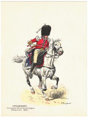 Soldats d'autrefois - CARABINIERS 1805/1810 - Lucien Rousselot - 1er Empire - Napoléon - 6 planches au pochoir