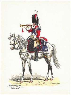 Soldats d'autrefois - CARABINIERS 1805/1810 - Lucien Rousselot - 1er Empire - Napoléon - 6 planches au pochoir